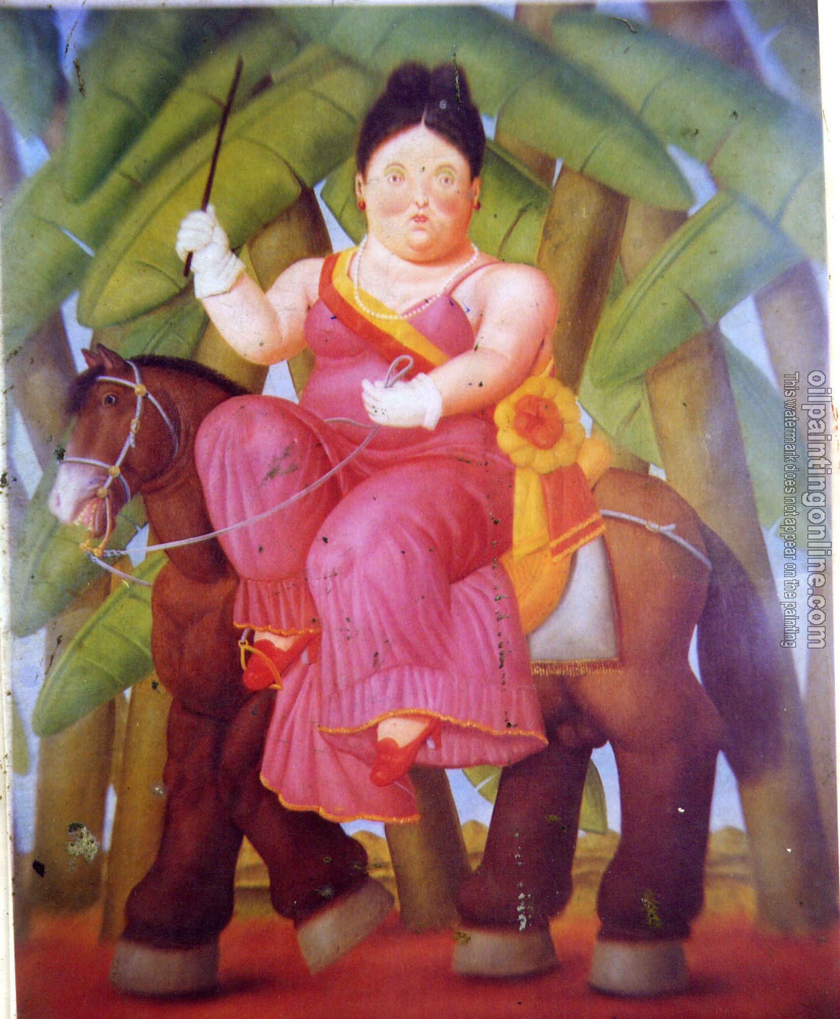 Botero, Fernando - Abstract oil painting.